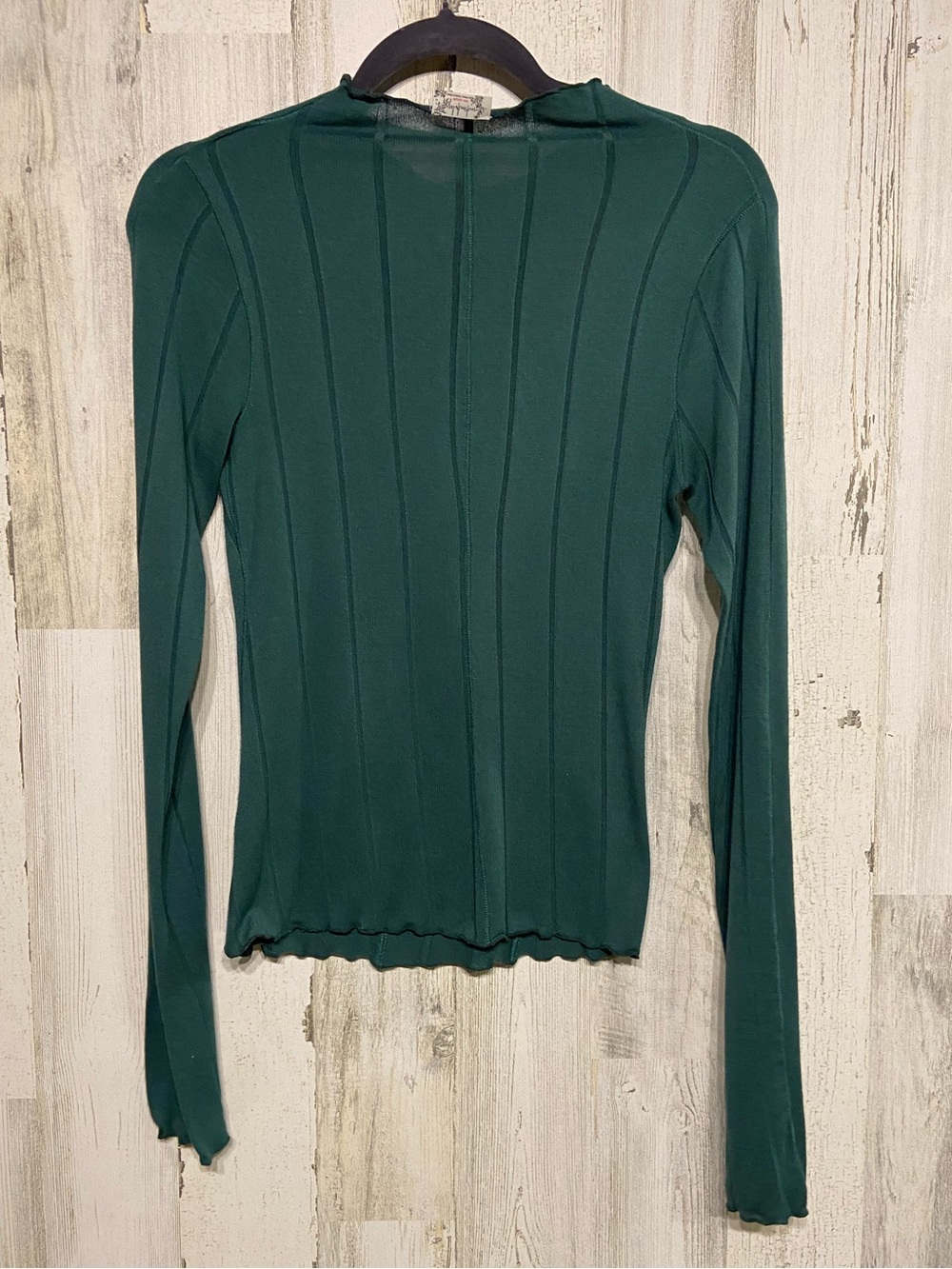 Intimately Free People Green Wide Eyed Mock Mock Long Sleeve Top Small - Picture 6 of 8